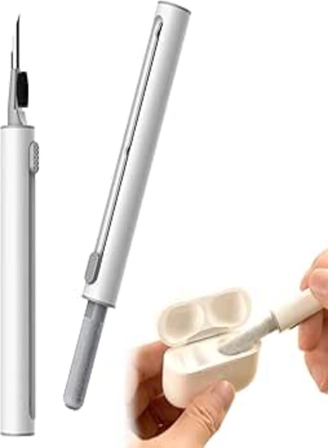 Cleaning pen for airpods pro multi-function cleaner kit swith soft brush flocking sponge for bluetooth earphones case cleaning tools for samsung sony beats bose headphones